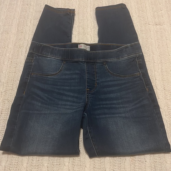 Girls SO Size 14 Plus Denim Jeggings - Picture 2 of 5
